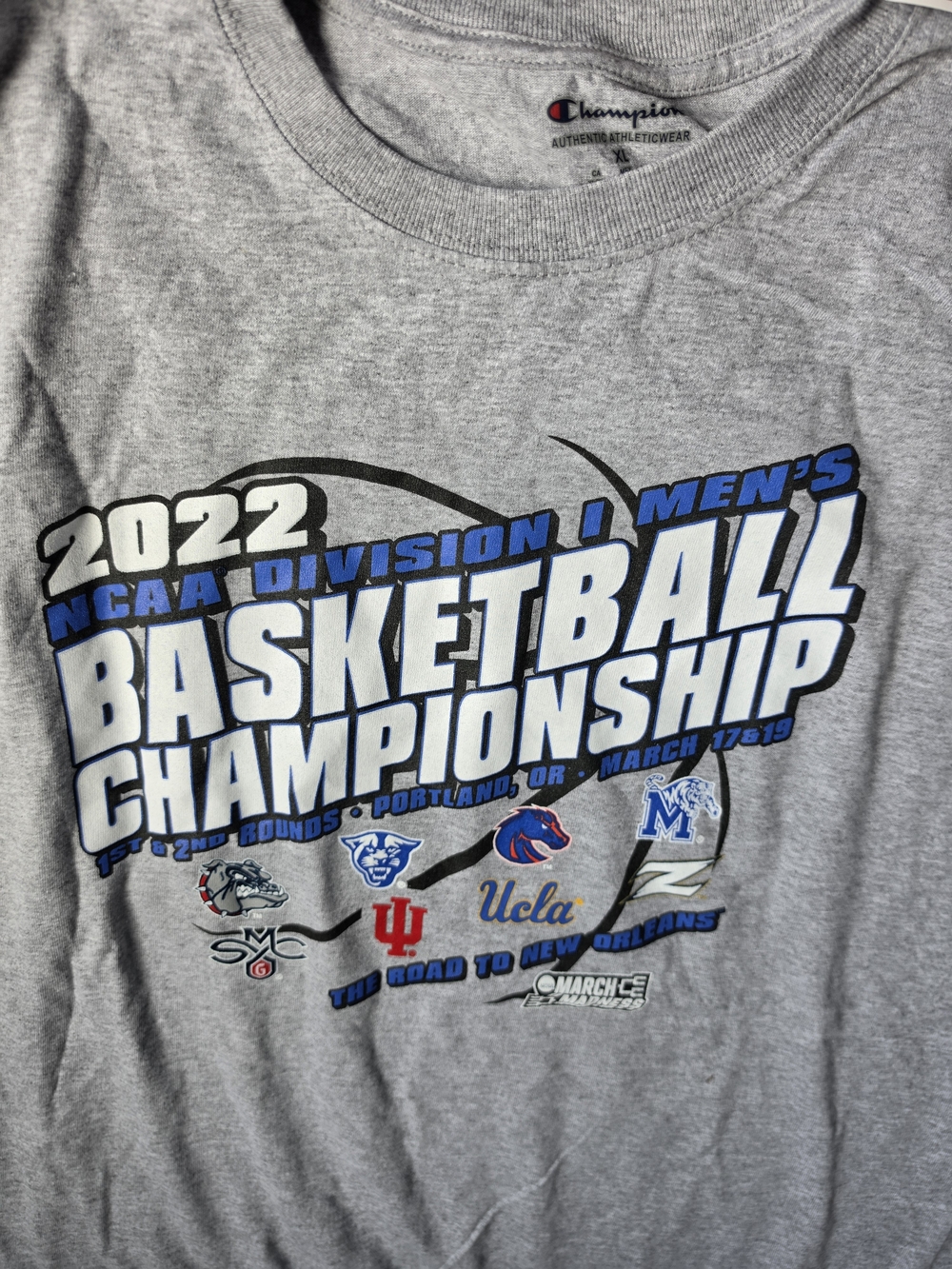 Champion 2022 Men's Basketball Championship Gray T-Shirt - Picture 4 of 5